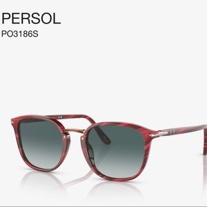 PERSOL sunglasses - red - like new with original case, wipe cloth & box.
